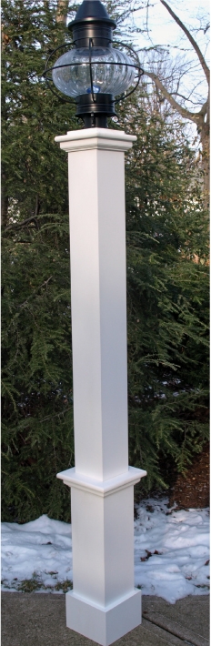 Azek Lantern Post with 24" Plain Base