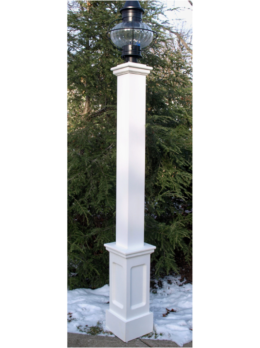 Azek Lantern Post with Raised Panel Base