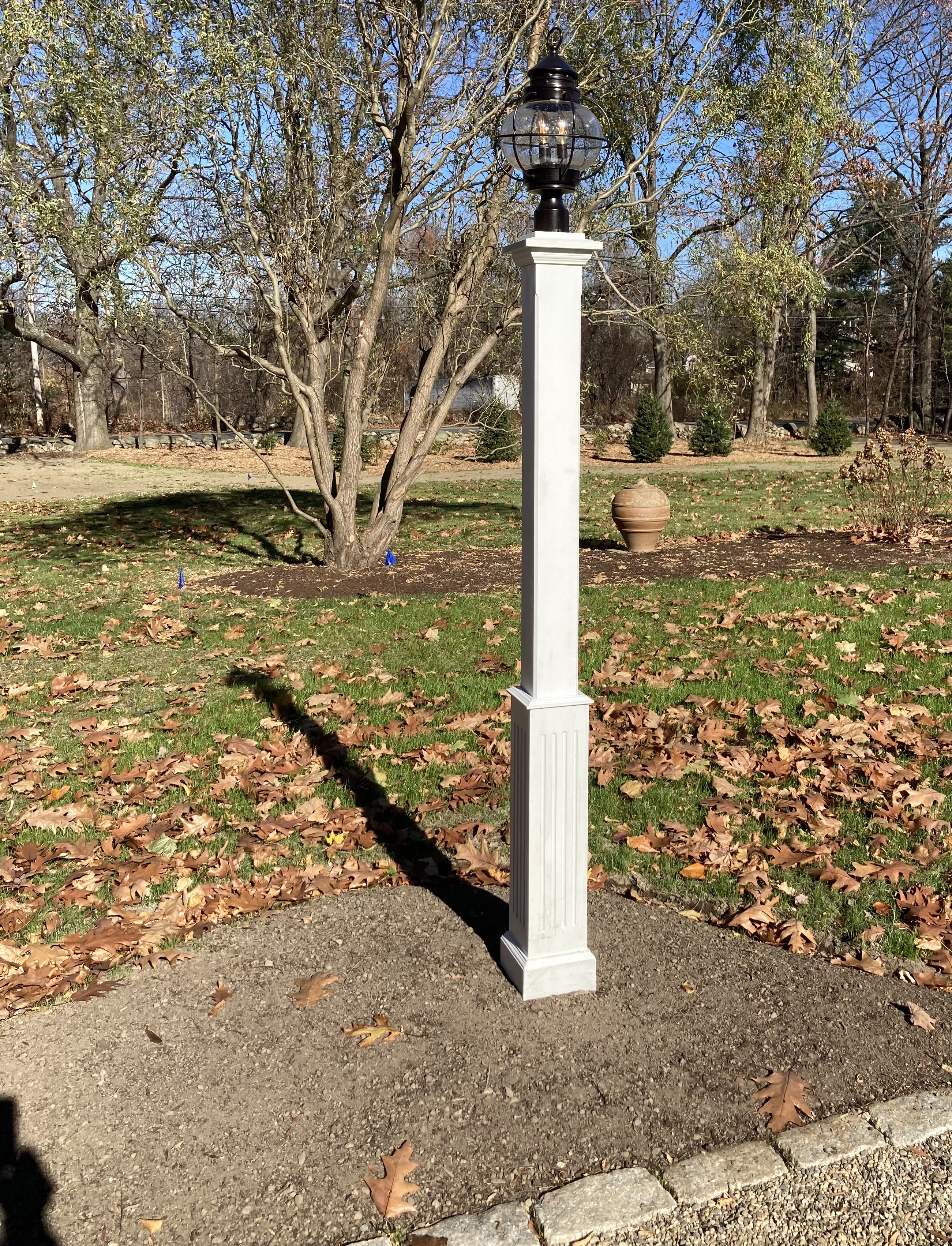 Finial Lantern Post with Fluted Base