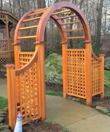 Symmetrical Natural Cedar Arbor with optional wings