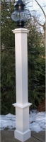 All Azek 72" Lantern Post Sleeve with Fluted Base