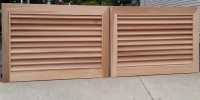 Custom Louvered Cedar Driveway Gate