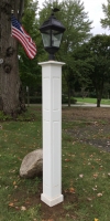 All Azek 72" Raised Panel Lantern Post Sleeve