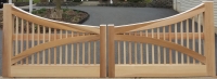 Custom Concave Driveway Gate with Azek Trim (B)