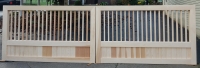 Custom Straight Top Cedar Driveway Gate