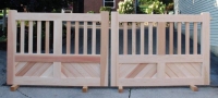 Herringbone Design Custom Wooden Driveway Gate (C)