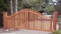 Entranceway Design Convex Wooden Driveway Gate