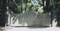 Massive Malibu Wooden Driveway Gate