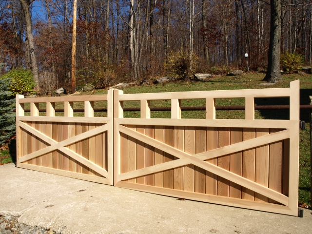 Customer Designed Wooden Cedar Entry Gate