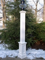 All Azek 72" Lantern Post Sleeve with Genuine Recessed Panel Base