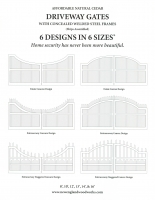 6 Standard Wooden Cedar Driveway Gate Designs