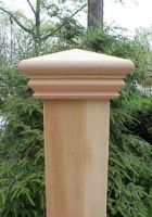 Pyramid Style Wooden Post Caps