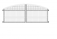 Location of concealed stainless steel driveway and entry gate frame