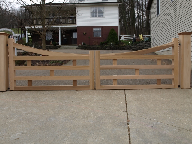 Country Style Custom Wooden Gate made from customer's drawing
