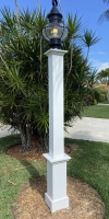 All Azek 72" Lantern Post Sleeve with Plain Base