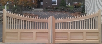 Custom Wooden Driveway Gate created from photo