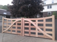 Custom Wooden Cedar Driveway Gate